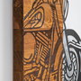 Wallity Chopper 2 Accesorio Decorativo de Pared Negro y Nogal